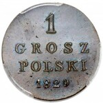 1 polish groat 1829 F.H. - novodel - PCGS MS64 BN