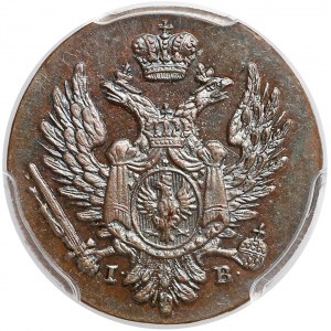 1 polish groats 1822 I.B. z MIEDZI - novodel - PCSGS MS65 BN