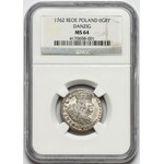 August III Sas, Szóstak Gdańsk 1762 REOE - NGC MS64