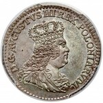 August III Sas, 1/2 szóstaka (trojak) Lipsk 1753 - 1/2 Sz - PCGS MS65