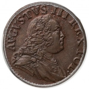 August III Sas, Szeląg 1749 - bardzo ładny - PCGS MS63 BN