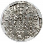 Zygmunt III Waza, Trojak Poznań 1594 - bez inicjałów - PIĘKNY