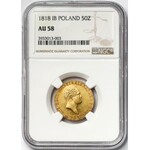 50 polish zloty 1818 IB - NGC AU58