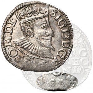 Zygmunt III Waza, Trojak Wschowa 1595 - Lewart na Aw. - RZADKI