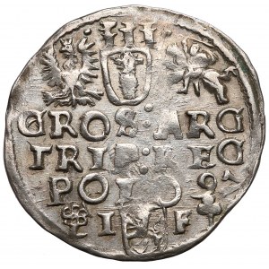 Zygmunt III Waza, Trojak Wschowa 1597 - rurkowa kryza