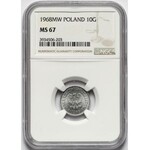 10 groszy 1968 - NGC MS67