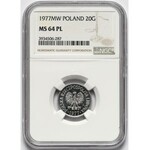 20 groszy 1977 - Proof Like - NGC MS64 PL