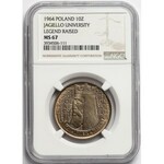 10 złotych 1964 Kazimierz Wielki - wypukły - NGC MS67