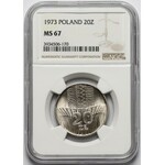 20 złotych 1973 Wieżowiec i Kłosy - NGC MS67