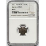 Wolne Miasto Gdańsk, SREBRO Szeląg 1812-M - NGC MS61