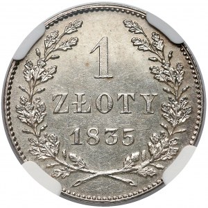 Wolne Miasto Kraków, 1 złoty 1835 - NGC MS63