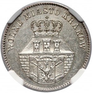 Wolne Miasto Kraków, 1 złoty 1835 - NGC MS63