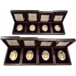 Polish Mint, 671 grams of GOLD Fabergé eggs (8pcs)