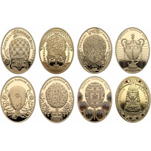 Polish Mint, 671 grams of GOLD Fabergé eggs (8pcs)