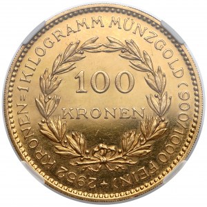 Österreich, 100 Kronen 1924 - NGC MS62 PL