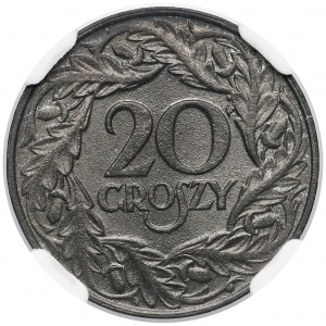 Generalna Gubernia, 20 groszy 1923 - NGC MS63