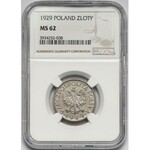 1 złoty 1929 - NGC MS62