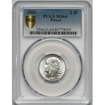 Głowa Kobiety 2 złote 1933 - PCGS MS64