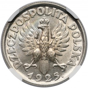 Kobieta i kłosy 1 złoty 1925 Londyn - NGC MS61