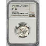 Kobieta i kłosy 1 złoty 1925 Londyn - NGC MS61