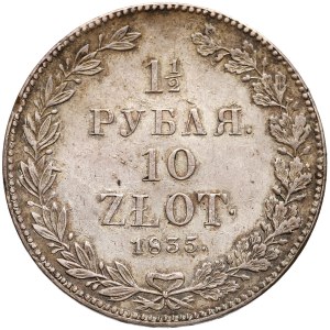 1-1/2 rubla = 10 złotych 1835 NГ, Petersburg