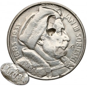 Próba 10 złotych 1933 Sobieski - destrukt