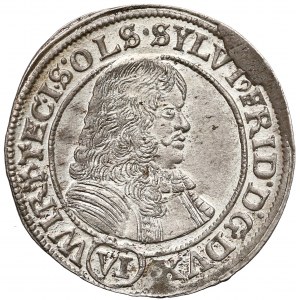 Sylwiusz Fryderyk, 6 krajcarów Oleśnica 1674 SP - piękny