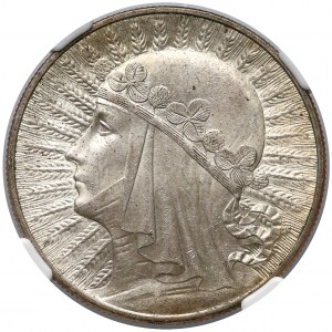 Głowa Kobiety 10 złotych 1933 - NGC MS62