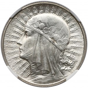 Głowa Kobiety 5 złotych 1933 - NGC MS63