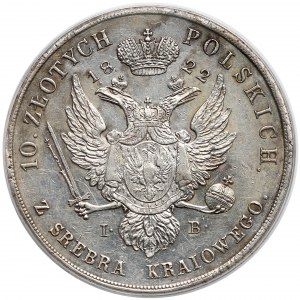 10 polish zloty 1822 I.B.