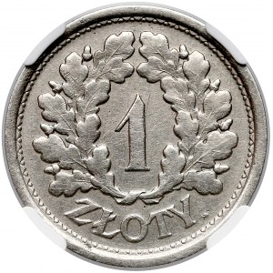 Próba NIKIEL 1 złoty 1928 - bez PRÓBA - wieniec dębowy - NGC UNC