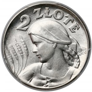 Kobieta i kłosy 2 złote 1925 Filadelfia - PCGS AU58