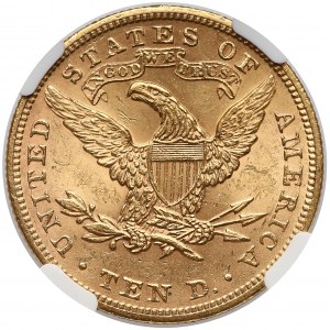 USA, 10 dolarów 1899, Filadelfia - Coronet Head - NGC MS62