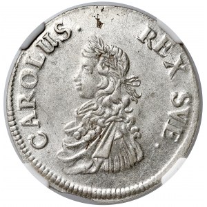 Sweden, Charles XI, 2 Mark 1666 - NGC MS62