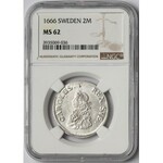 Sweden, Charles XI, 2 Mark 1666 - NGC MS62