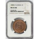 France (French Indochina), 1 Centime 1888-A - NGC MS65 RB