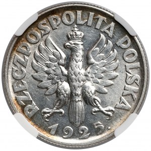 Kobieta i kłosy 2 złote 1925 Londyn - NGC MS60