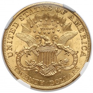 USA, 20 dolarów 1904, Filadelfia - Liberty Head - NGC MS62