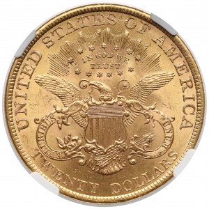 USA, 20 dolarów 1900, Filadelfia - Liberty Head - NGC MS62