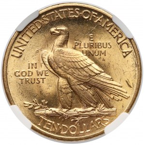 USA, 10 dolarów 1932, Filadelfia - Indian Head - NGC MS63