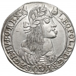 Hungary, Leopold I - Holy Roman Emperor, 15 Kreuzer 1675-KB, Kremnica