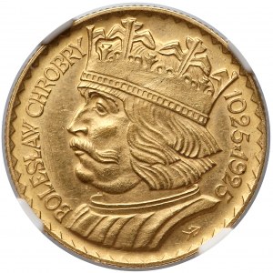 Chrobry 10 złotych 1925 - NGC UNC