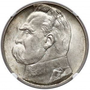 Piłsudski 10 złotych 1939 - NGC MS62