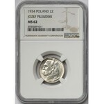 Piłsudski 2 złote 1934 - NGC MS62