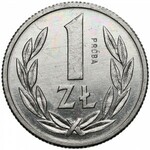 Próba ALUMINIUM 1 złoty 1989 - nakład 18 sztuk
