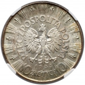 Piłsudski 10 złotych 1935 - NGC MS64