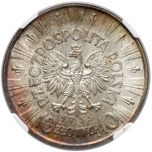 Piłsudski 10 złotych 1935 - NGC MS63