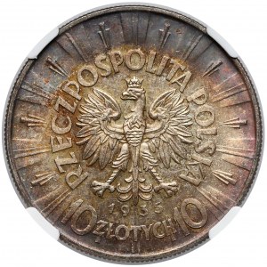 Piłsudski 10 złotych 1935 - NGC MS63