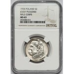 Piłsudski 5 złotych 1934 - Strzelecki - NGC MS63