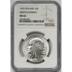 Głowa Kobiety 10 złotych 1933 - NGC MS62